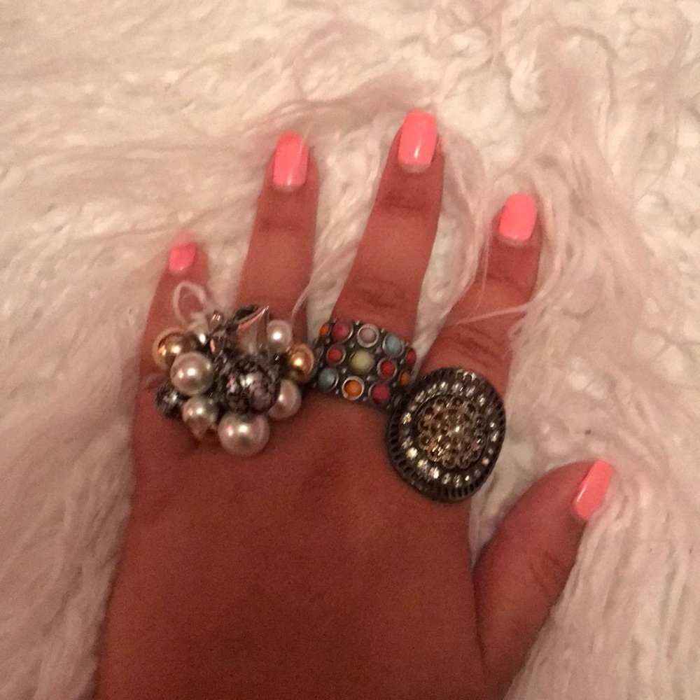🎉BOGO Lot of three stretchy band fashion rings